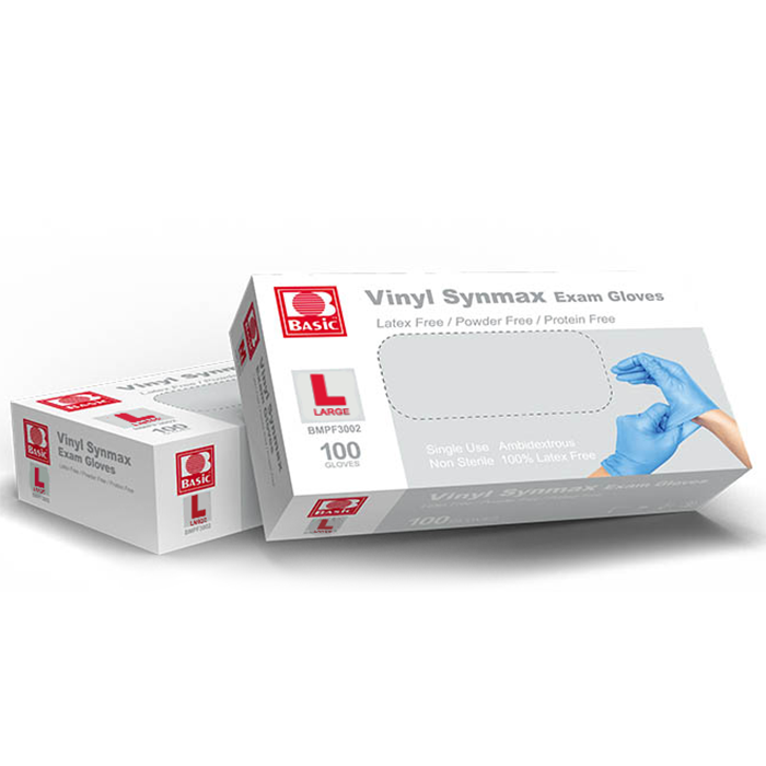 Vinyl Synmax Examination Gloves Box Large