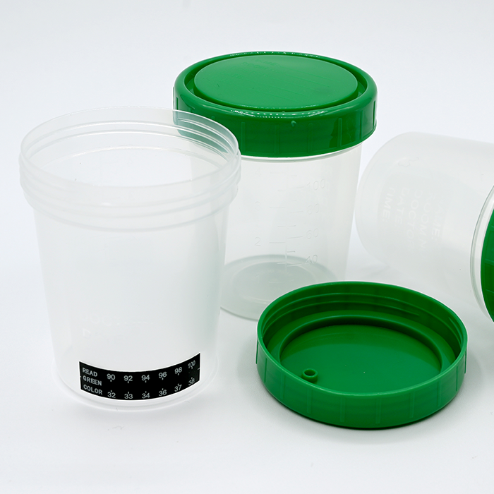 Plastic Collection Cup with Temperature Strip