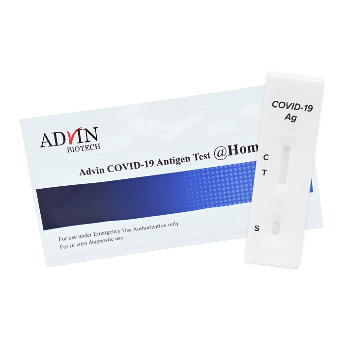 COV-19C25AD Advin Rapid COVID Antigen Test Cassette and pouch