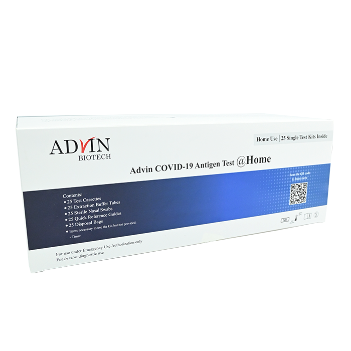 COV-19C25AD Advin Rapid COVID Antigen Test kit box