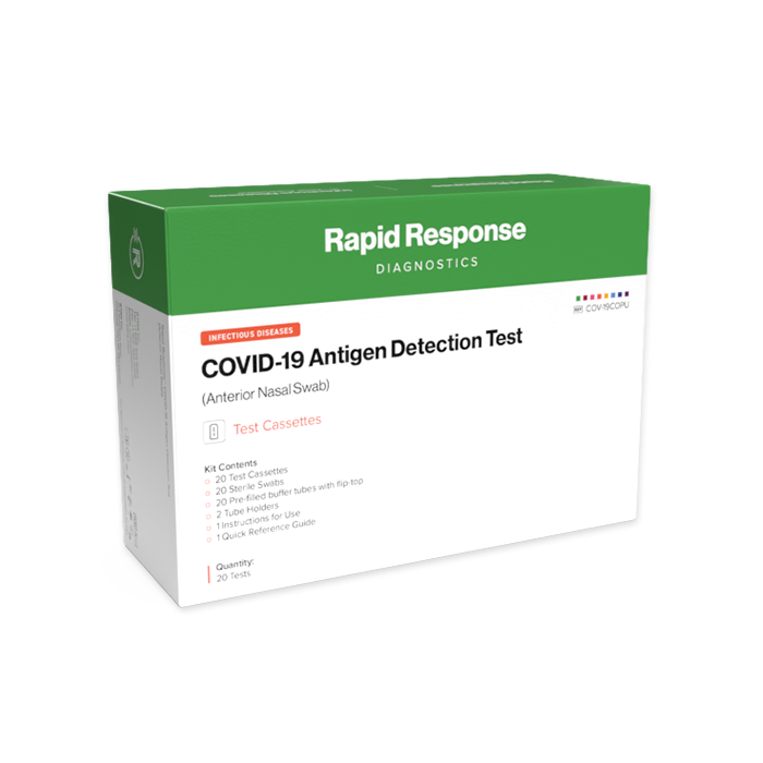 Rapid Response COVID-19 Antigen Detection Test box