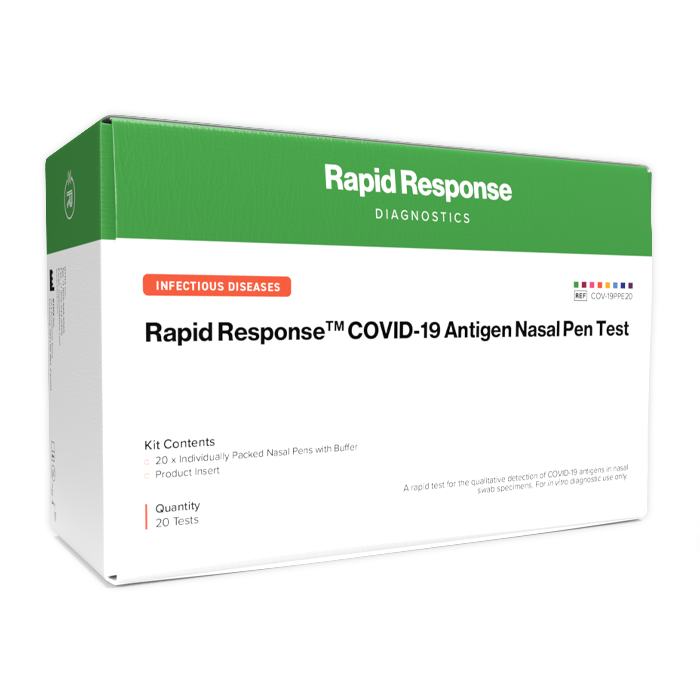 COVID-19 Antigen Nasal Pen Test box