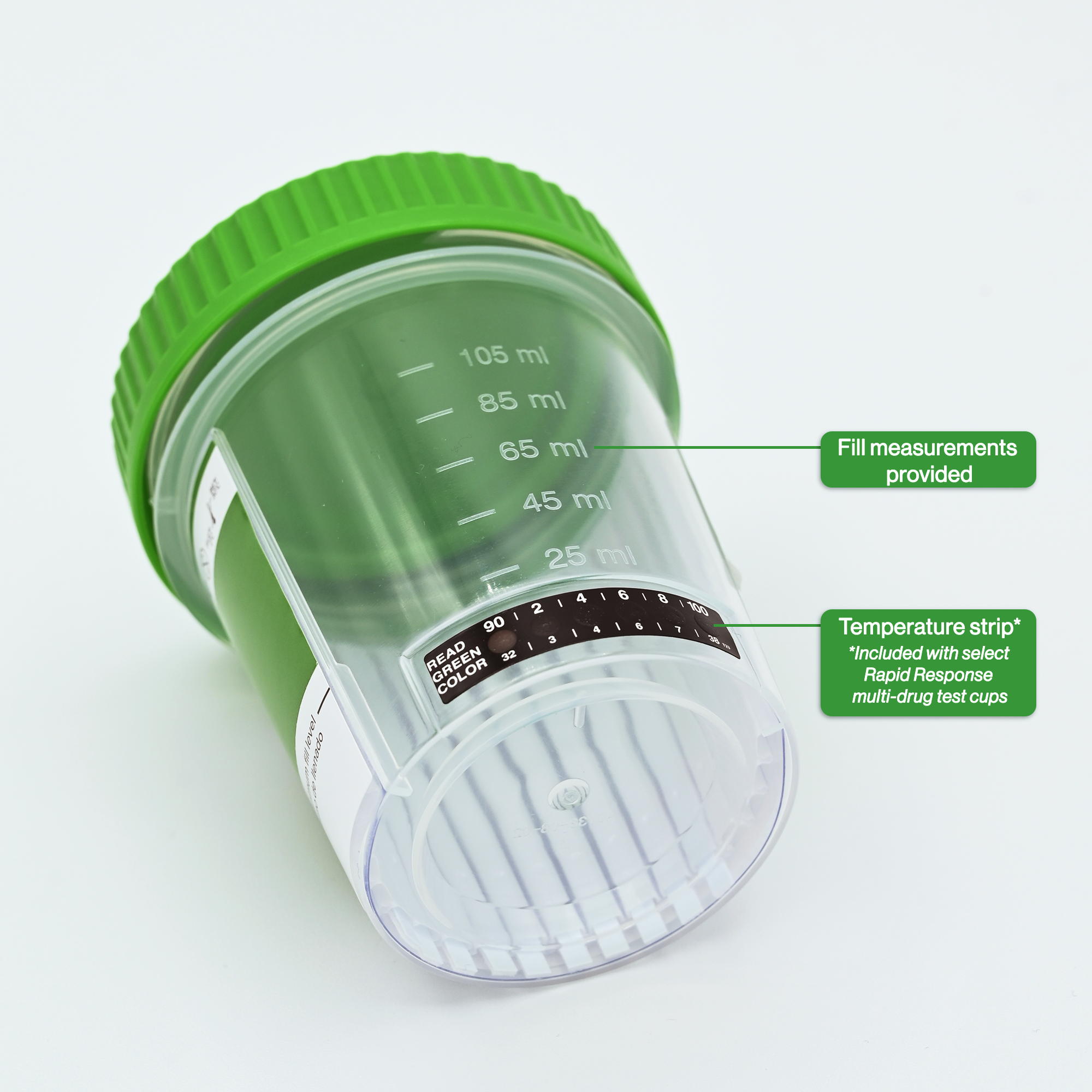 Multi-Drug One Step Cup temperature strip infographic