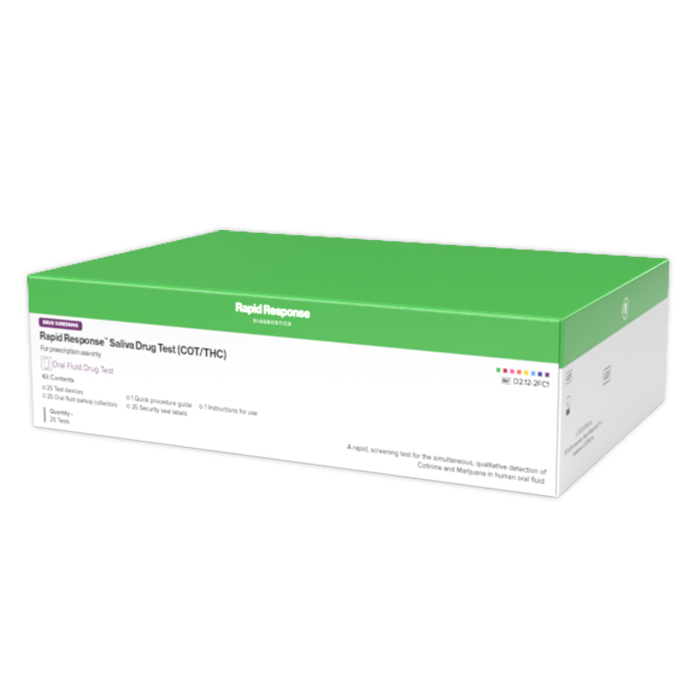 Rapid Response Oral Fluid Drug Test box