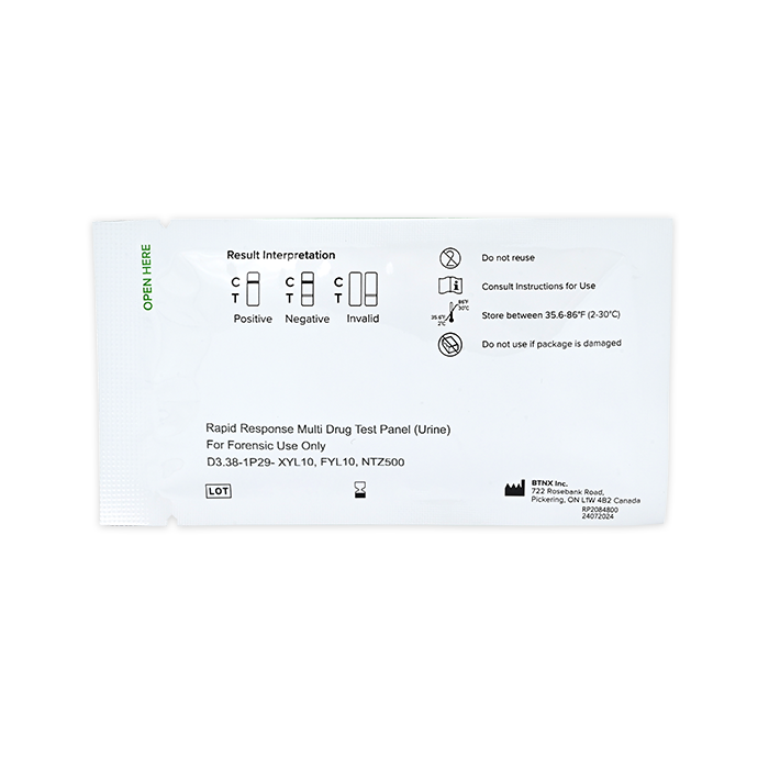 Multi-Drug Test Panel back of pouch