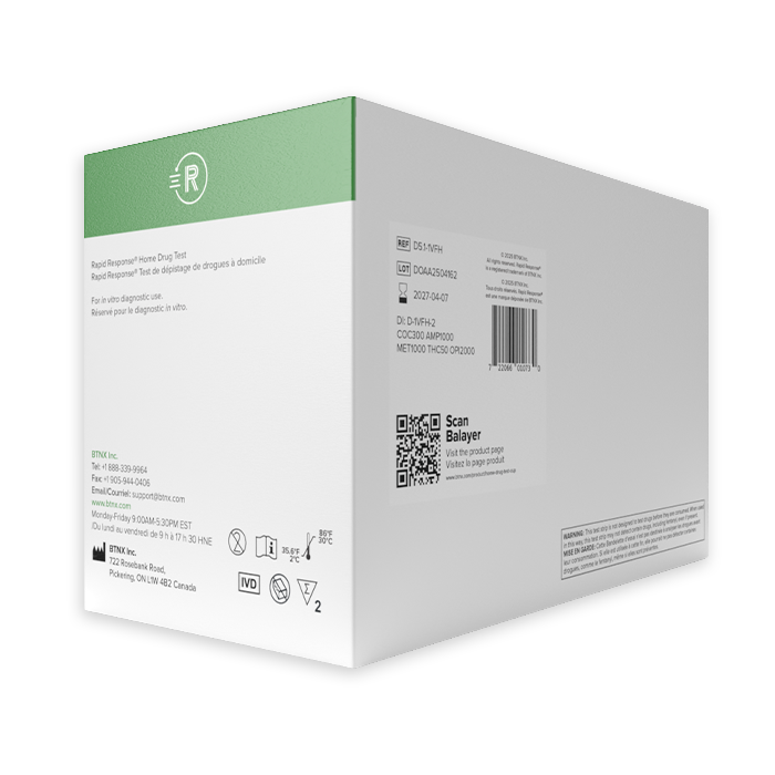 Home Drug Test 5.1-1VFH-2 back of box