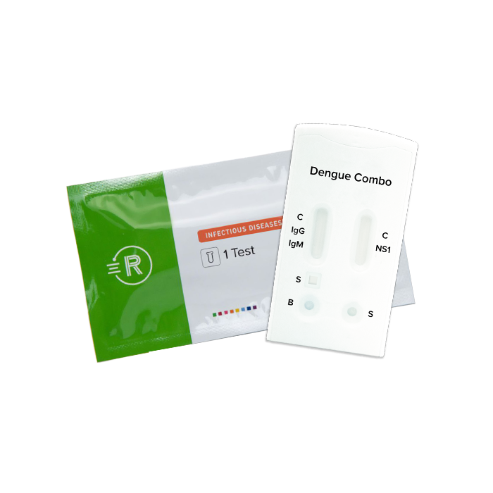 Dengue IgG/IgM + NS1 Ag Combo Test Cassette with box and pouch