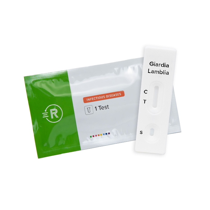 Giardia lamblia Test Cassette and pouch