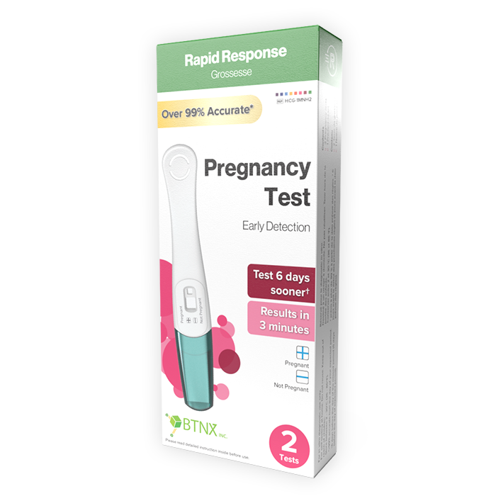 Rapid Response Pregnancy Test 2 pack box