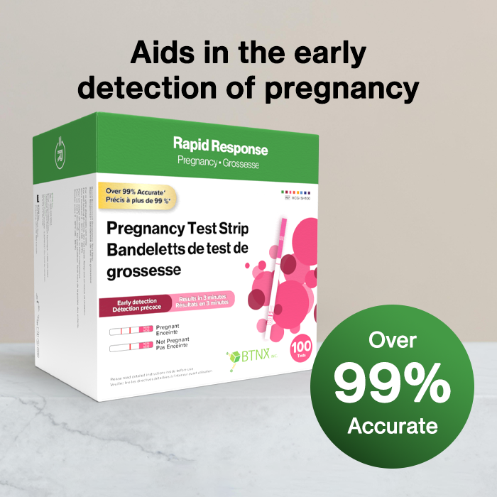 Rapid Response Pregnancy Test Strip over 99% accuracy, aids in the early detection of pregnancy