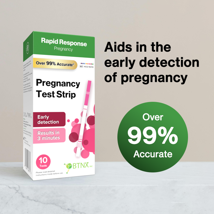 Rapid Response Pregnancy Test Strip over 99% accuracy, aids in the early detection of pregnancy