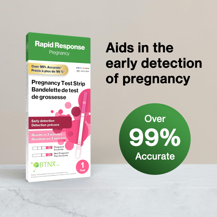 Rapid Response Pregnancy Test Strip over 99% accuracy, aids in the early detection of pregnancy