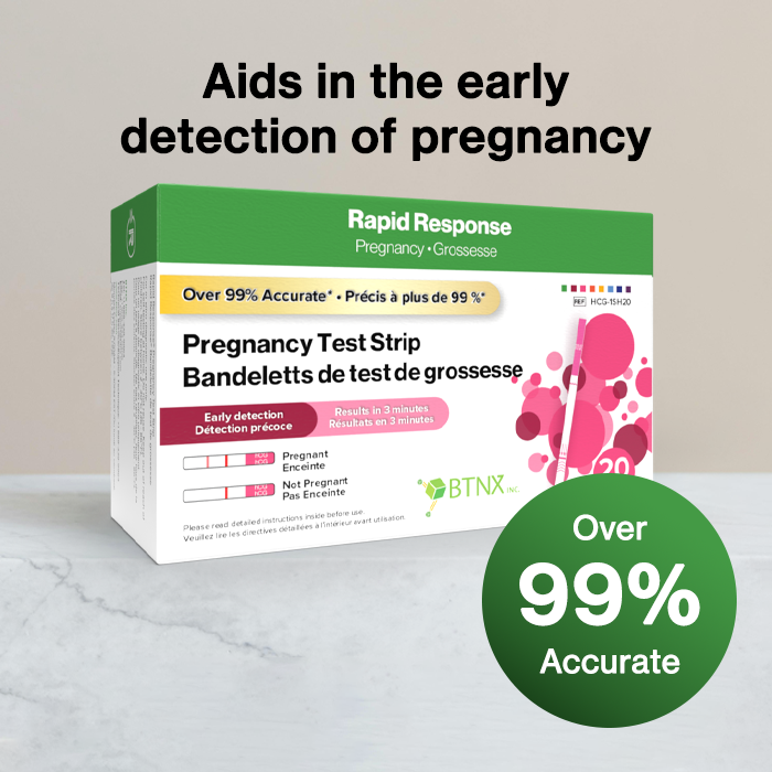 Rapid Response Pregnancy Test Strip over 99% accuracy, aids in the early detection of pregnancy