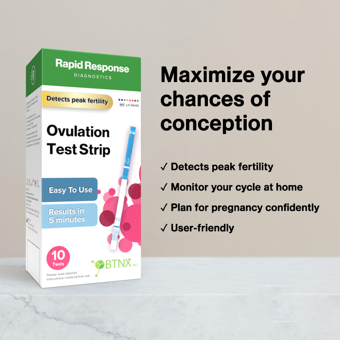 Rapid Response Ovulation Test Strip features