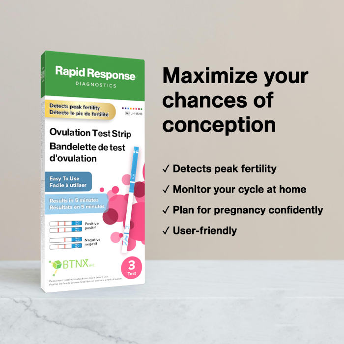 Rapid Response Ovulation Test Strip features