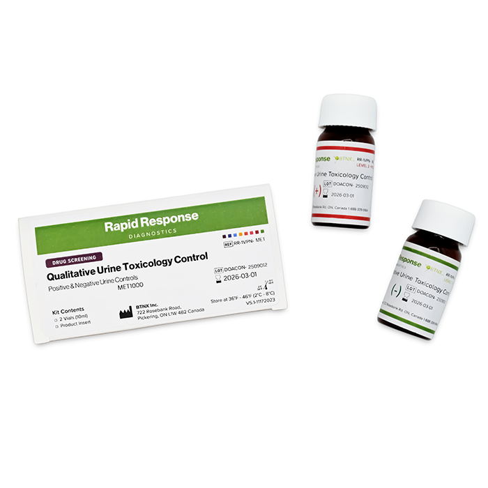 Qualitative Urine Toxicology Control Box Overhead