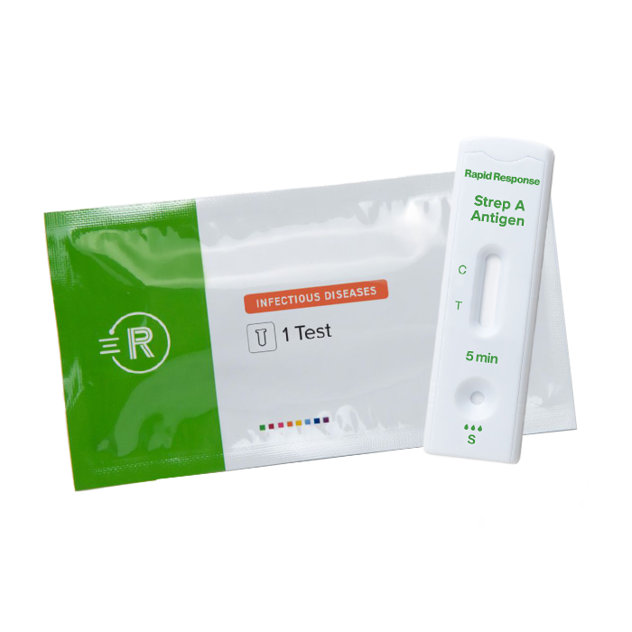 Strep A Rapid Test Device pouch and cassette