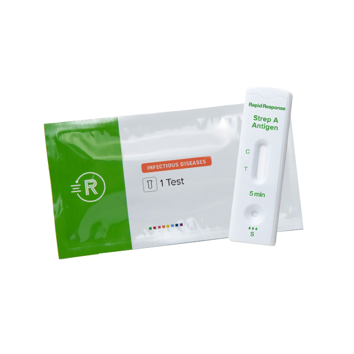 Strep A Rapid Test Device pouch and cassette