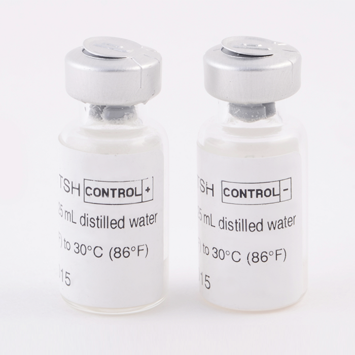 Thyroid Stimulating Hormone Test Controls distilled water vials
