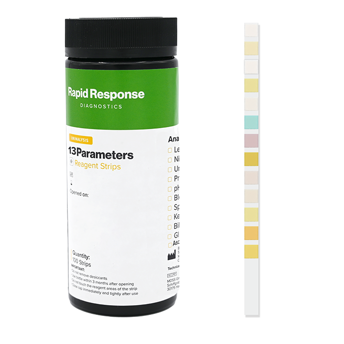 13 Parameter Urinalysis Strip Bottle and Strip