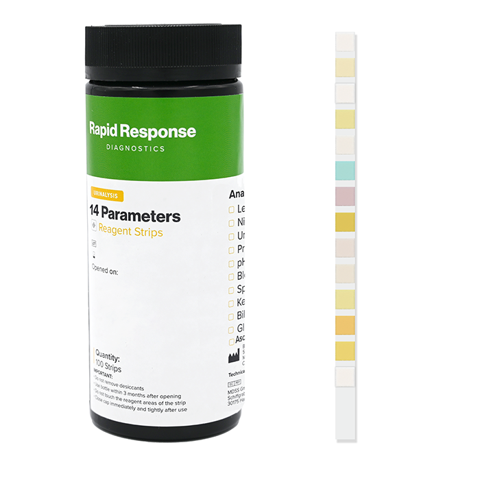 14 Parameter Urinalysis Strip Bottle and Strip