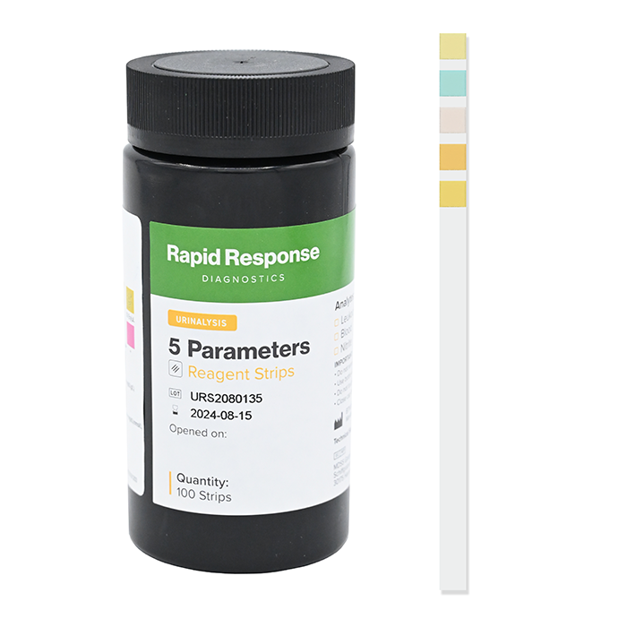 5 Parameter Urinalysis Reagent Strip Bottle and Strip