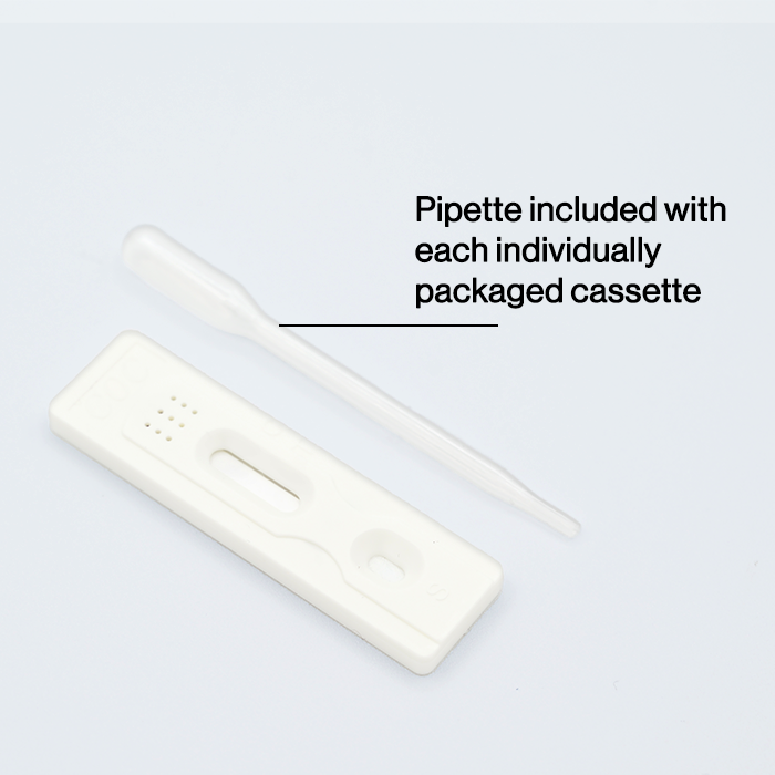 Single Parameter Drug Test Cassette and pipette included with each individually packaged cassette
